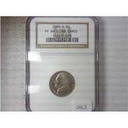 2000-S JEFFERSON NICKEL NGC PF69 ULTRA CAMEO