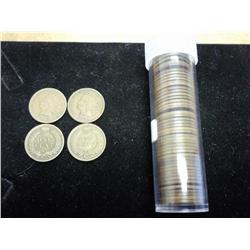 ROLL OF 50 ASSORTED 1800'S & 1900'S INDIAN HEADS