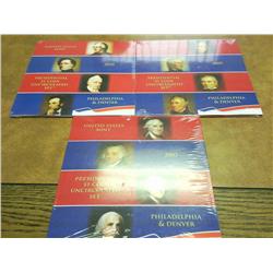 2007, 09 & 10 US MINT PRESIDENTIAL DOLLAR SETS UNC