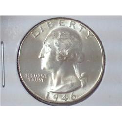 1946 WASHINGTON SILVER QUARTER (UNC)