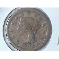 1854 US LARGE CENT