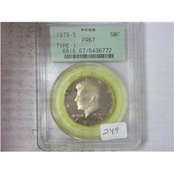 1979-S TYPE I KENNEDY HALF DOLLAR PCGS PR67