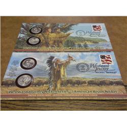 2 US MINT WESTWARD JOURNEY NICKEL FDC'S