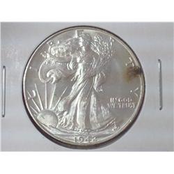 1942 WALKING LIBERTY HALF DOLLAR (UNC)