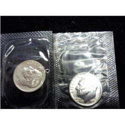 1955 & 57 ROOSEVELT DIMES PROOF