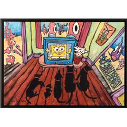 SpongeBob Art Giclee on Canvas TOONING IN + OUT Truth