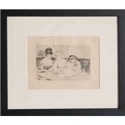 Jean-Louis Forain, Cafe Close, Etching