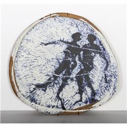 Jerrold Friedman, Couple, Glazed Ceramic Plate