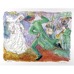 Chaim Goldberg, Lovers Dance, Lithograph