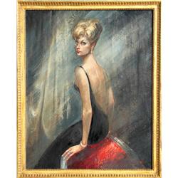 Locca, Portrait of a Blonde Beauty, Oil Painting