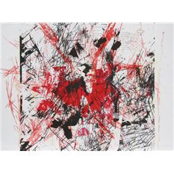 Sandro Martini, Abecedario (Red), Digital Print and Etching