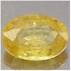 0.95ct Natural Yellow Thailand Sapphire Oval  (GEM-23343)