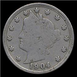 1904 Liberty 5c F+ (COI-7796)