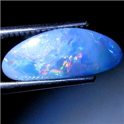 3.49ct Australian Black Opal Doublet Full Fire (GEM-30004)
