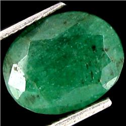 3.2ct Emerald Oval Green Afghan (GEM-17581)