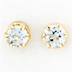 .70ct Natural Aquamarine 9k 9k Yel Gold Earrings (JEW-9200X)