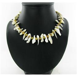 261ct Mother of Pearl Golden Baroque Pearl Necklace (JEW-2167)