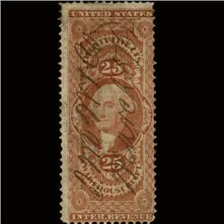 1860s US Revenue Stamp 25c Warehouse Receipt (STM-1477)