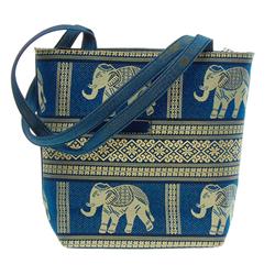 Thai Silk Hand Crafted Elephant Handbag (ACT-221)