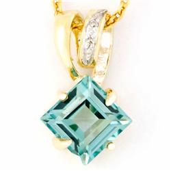 2.12ct Natrl Green Topaz Diamond Pendant 9k Gold (JEW-9294X)