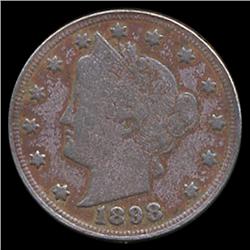 1898 Liberty 5c VF Details (COI-7791)