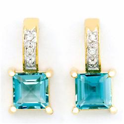 1.66ct Natrl Green Topaz Diamond Earrings 9k Gold (JEW-9232X)