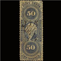 1860s US Revenue Stamp 50c Conveyance (STM-1481)