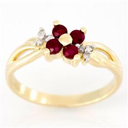 .38ct Natural Ruby Diamond 9k Solid Gold Ring (JEW-9360X)
