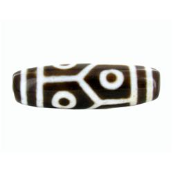 Tibetan Vintage Dzi 3 Eyed Agate Bead  (ANT-1034)