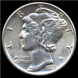 1939 Mercury Dime Choice MS64 (COI-8379)