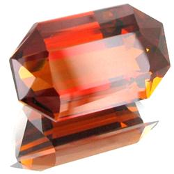 69.20ct Emerald Cut Red Orange Citrine (GEM-13979)