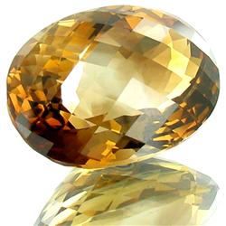 43.1ct Cognac Red Imperial Topaz Appraised $97k (GEM-23046A)