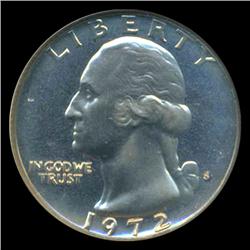 1972S GW 25c Proof Quarter Coin Graded PR67 DCAM (COI-5377)