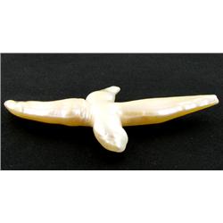 White Saltwater Pearl Cultured Cross Pendant (JEW-2580)