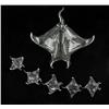 Handcrafted Glass Stingray Mom & Kids (DEC-387)