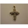 Image 1 : 14K Gold Diamond Cross, 1.7 Grams