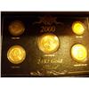 Image 1 : 24K Gold Plated Commemorative Set - 1 cent, 1 nickel, 1 dime, 1 quarter, and 1 dollar coin