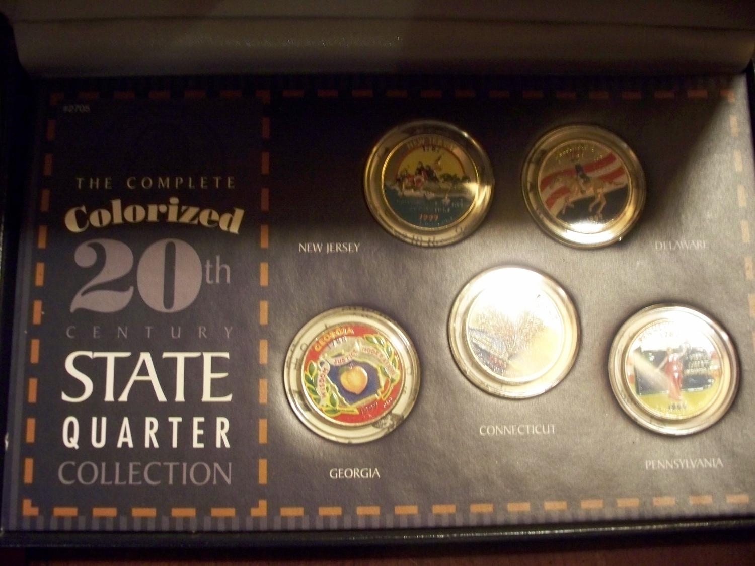 The Complete Colorized 20th Century Painted State Quarter Collection