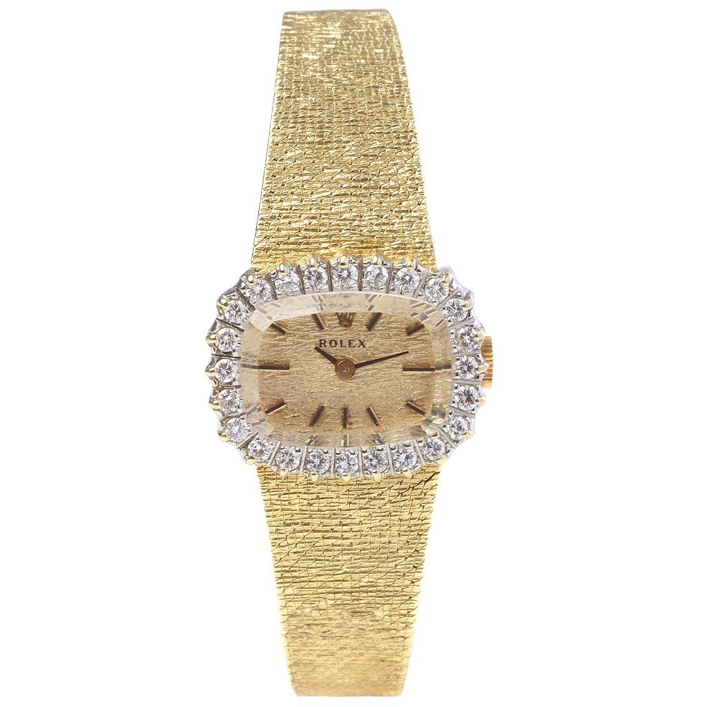 Vintage 14k Gold Diamond Rolex Ladies Watch Perfect Condition W Warranty