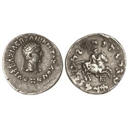 Tetradracma. 110-80 a.C. PHILIPXENOS. BACTRIA E INDO-GRECIA. Anv.: Busto diademado a derecha, alrede