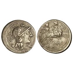 Denario. 148 a.C. MARCIA-1. Q. Marcius Libo. Cal-932; FFC-848. MBC+.