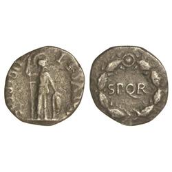 Denario. 68-69 d.C. GUERRAS CIVILES. Anv.: SALVS ET LIBERTAS. Palas en pie a izquierda con cetro y r