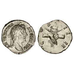 Denario. 145-161 d.C. ANTONINO PÍO. Anv.: Busto laureado a derecha. ANTONINVS AVG. PIVS P. P. Busto