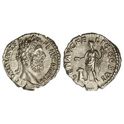 Denario. 190-191 d.C. CÓMODO. Anv.: COMM. ANT. F. F. FL. AVG. BRIT. P. P. Busto laureado a derecha.