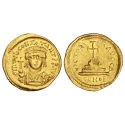 Sólido. TIBERIO II CONSTANTINO (578-582). CONSTANTINOPLA. Anv.: ¶. TIb. CONSTANT. PP. AVI. Busto cor