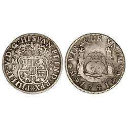2 Reales. 1741. MÉXICO. M.F. Columnario. Cal-1291. MBC.