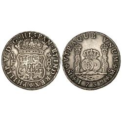 8 Reales. 1739. MÉXICO. M.F. 26,90 grs. Columnario. Cal-787. MBC.