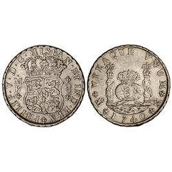 8 Reales. 1740. MÉXICO. M.F. Columnario. (Golpecitos en reverso). Cal-788. MBC+.