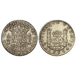 8 Reales. 1756. MÉXICO. M.M. 26,60 grs. Columnario. (Pequeñas rayitas y leves golpecitos). Cal-340.