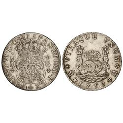 8 Reales. 1759. MÉXICO. M.M. Columnario. Cal-344. MBC+.